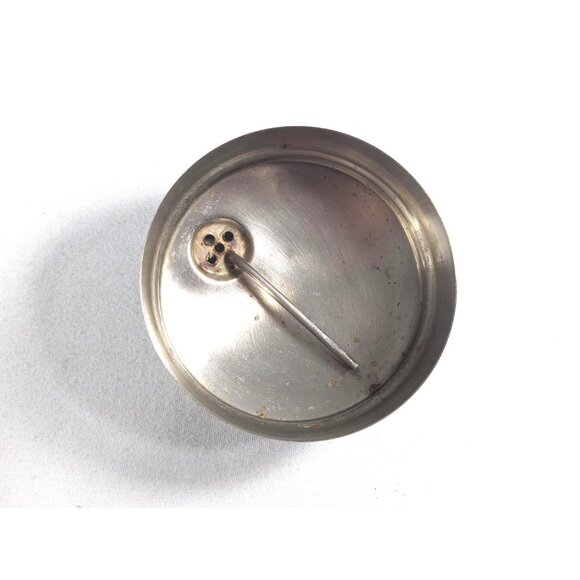 Large 1950s glass cocktail shaker Robins egg blue sides with chromed top - Picture 5 of 10